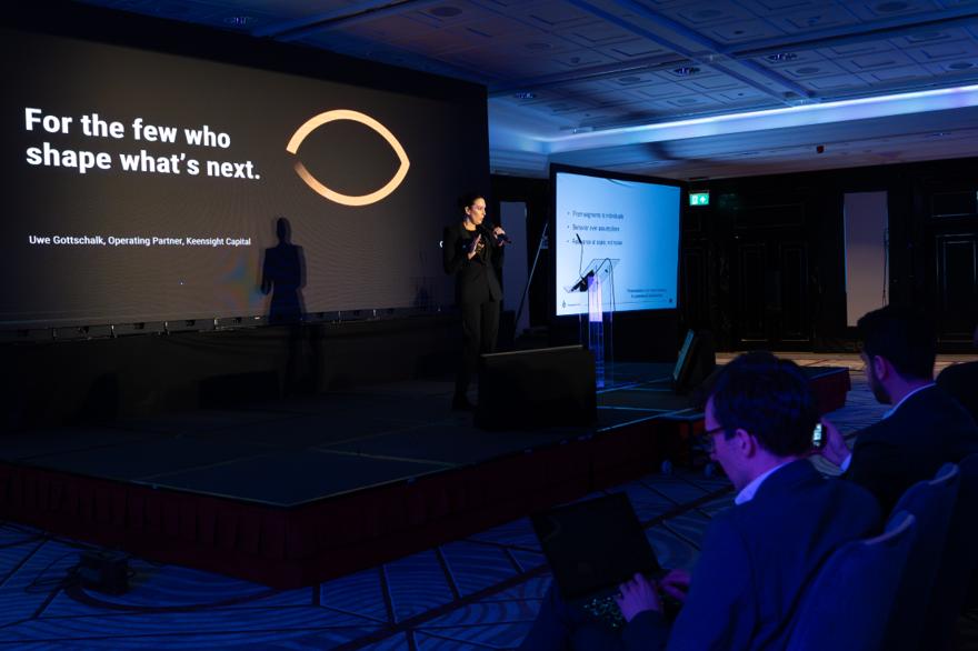 GBX Circle MEVO 2026 in London – &ldquo;Strategic Capital in Alt Protein&rdquo; session AC12 with Uwe Gottschalk from Keensight Capital, photographed by P. Basanez for the Circle. MEVO, connecting today&rsquo;s decisions with a deep heritage in European growth equity.