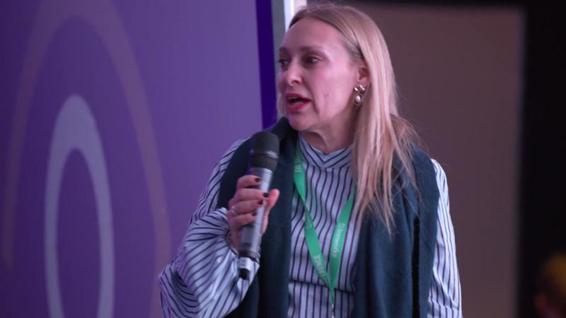 GBX Circle MEVO 2026 in London · &ldquo;Cell Biology Innovation&rdquo; session KN16 with Noelia Valbuena from Dyadic, photographed by P. Basanez for the Circle. MEVO Royal Lancaster London · meatevo.com, connecting today's decisions with a deep heritage in fungal cell biology and protein expression.